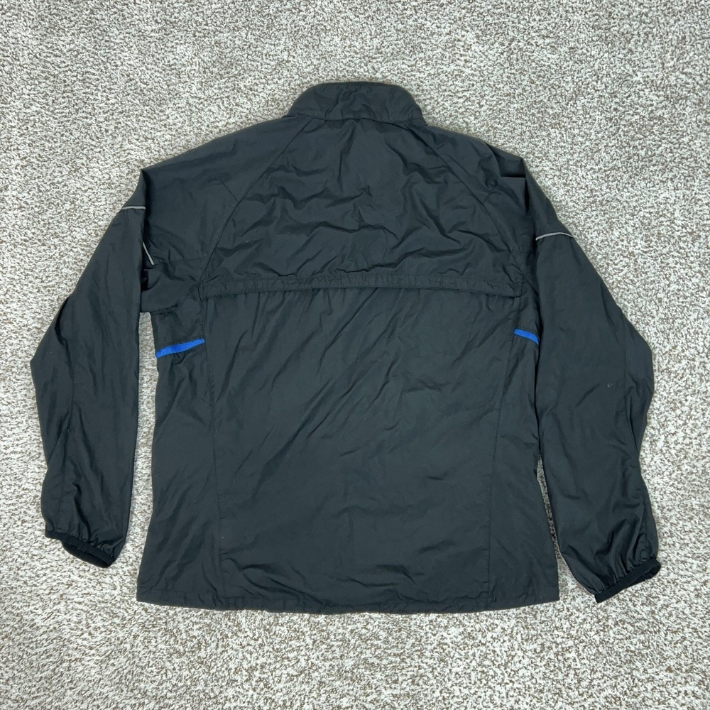 Nike Jacket‎ Mens Large Black Full Zip Windbreaker Reflective Running Gym Sports - Picture 7 of 10